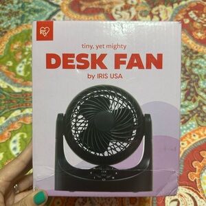 Black Desk Fan — Compact Personal Air Circulator